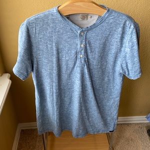 Light blue Shirt sleeves Henley tee size large